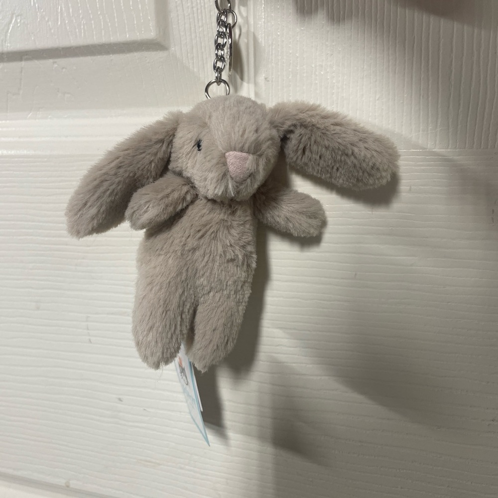 Jellycat Bashful Bunny Bag Charm – Beige color NWT, with Dust Bag)
